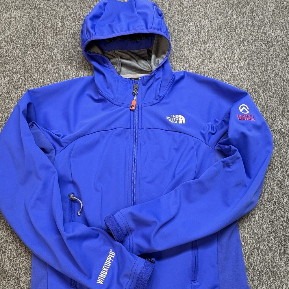 The North Face Women's Blue Hooded Ski Softshell Jacket